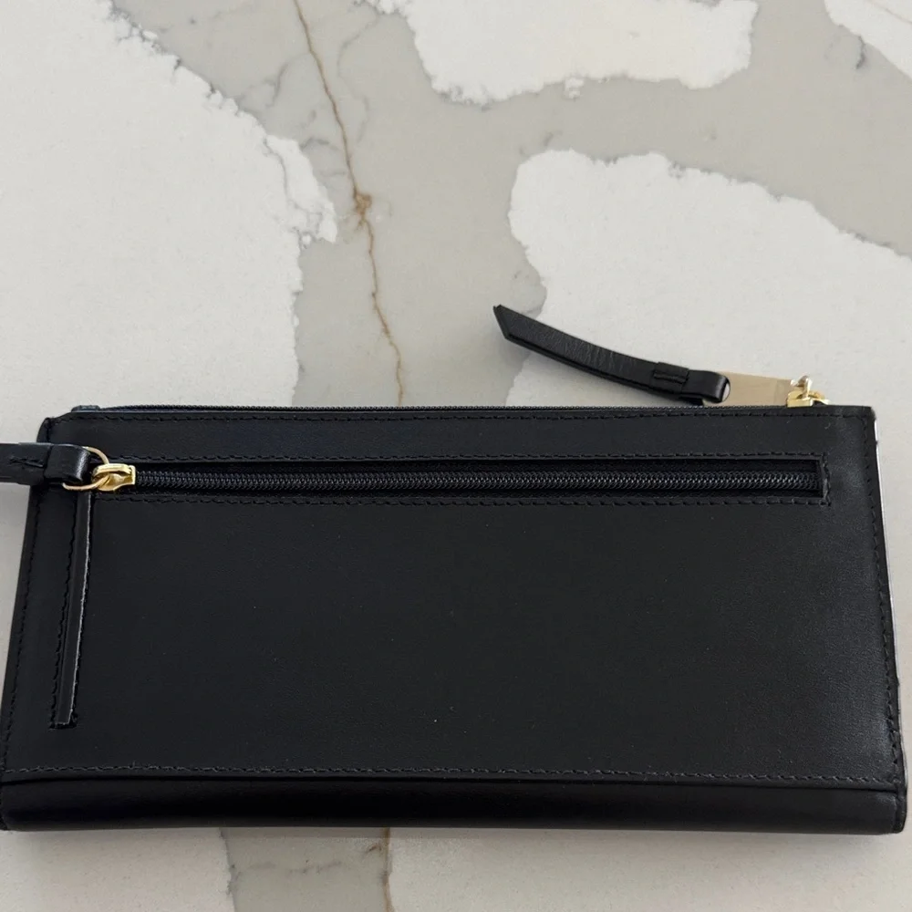 RADLEY LONDON Black Leather Zip Wallet with Scottie Dog Appliqués - Picture 2 of 6